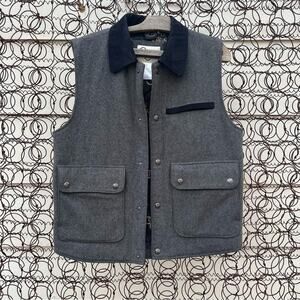 Cripple Creek Gray Wool Melton Vest With Concealed Carry Pocket Western Vest